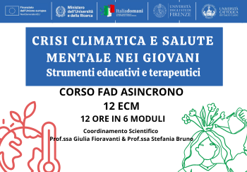 CRISI CLIMATICA E SALUTE MENTALE NEI GIOVANI. STRUMENTI EDUCATIVI E TERAPEUTICI
